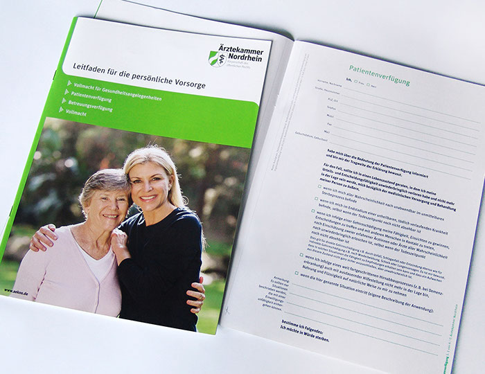 Ärztekammer Nordrhein Patientenleitfaden für persönliche Vorsorge